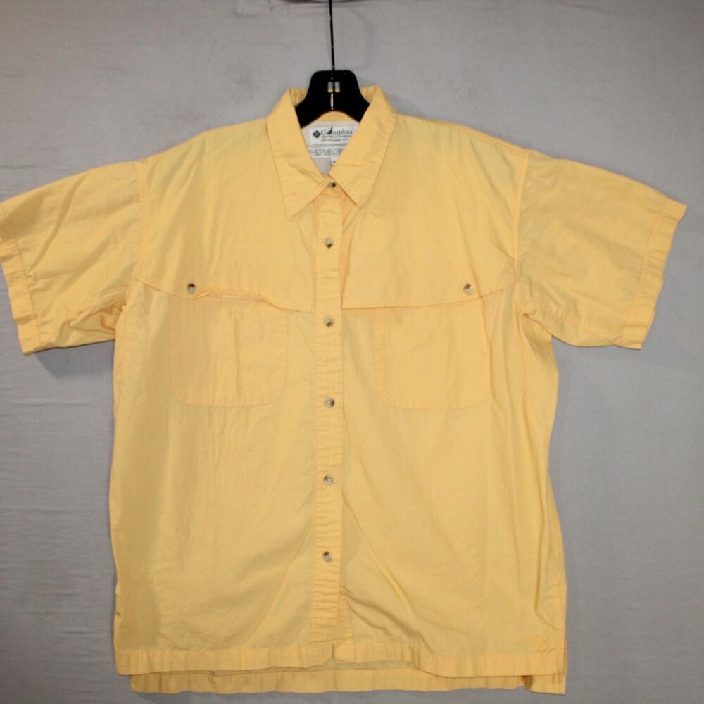 Vintage Columbia PFG Shirt Vented Cotton Shell Polyester Lined Fishing